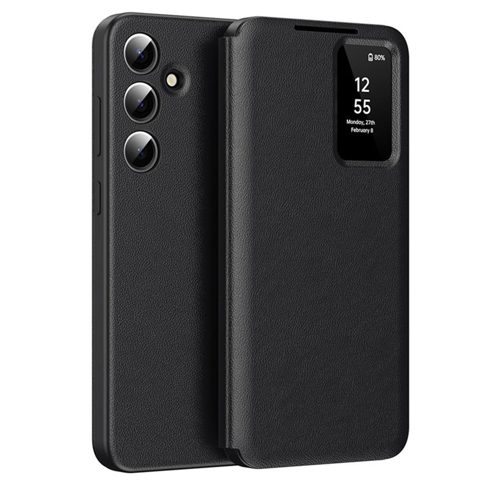Hülle für Samsung Galaxy S23 FE S711, Techsuit, SmartView, Schwarz