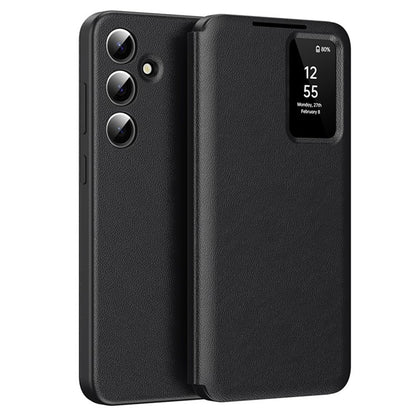 Hülle für Samsung Galaxy S23 FE S711, Techsuit, SmartView, Schwarz