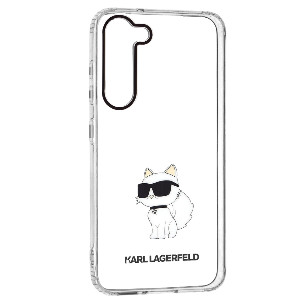 Hülle für Samsung Galaxy S23+ S916, Karl Lagerfeld, Ikonik Choupette, Transparent