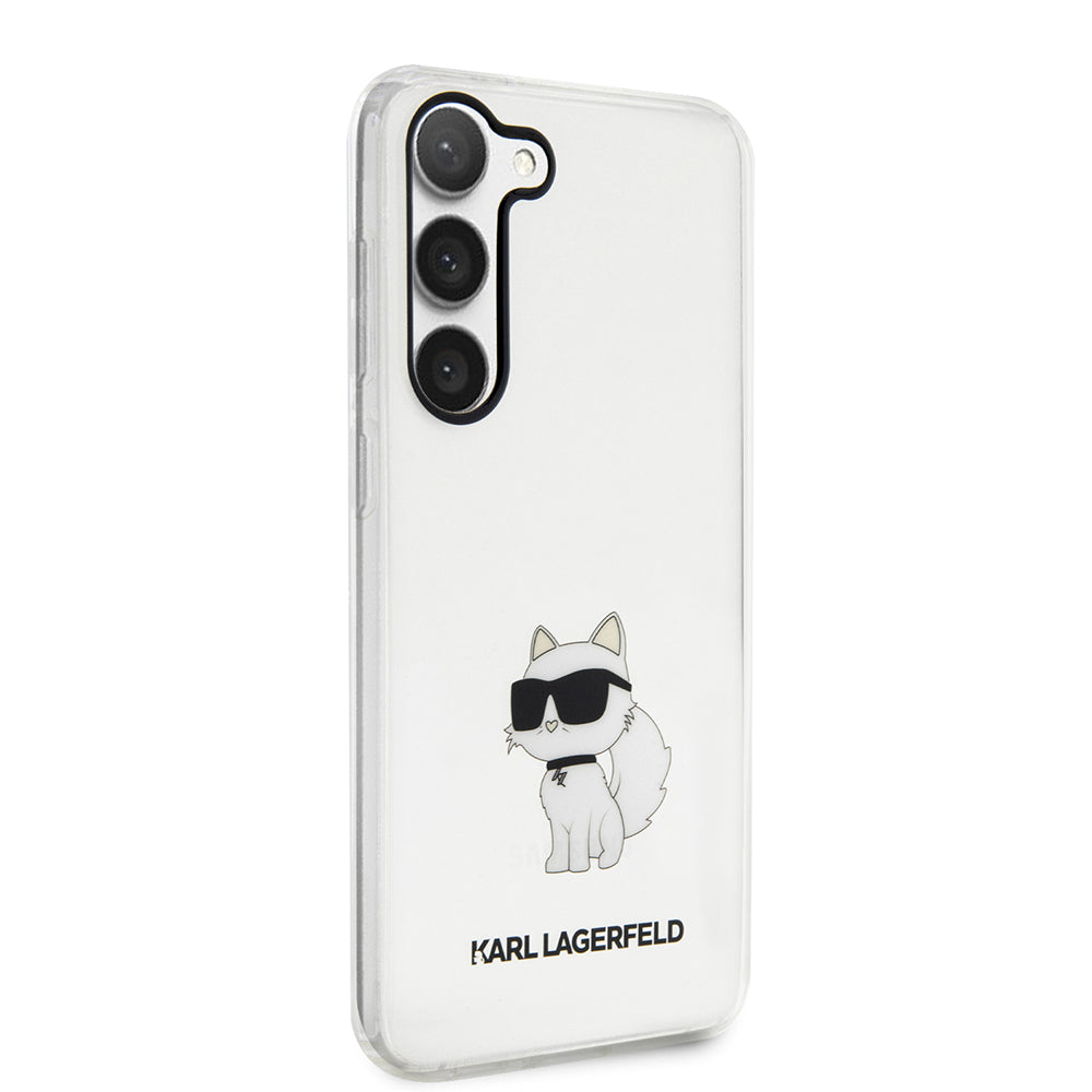 Hülle für Samsung Galaxy S23+ S916, Karl Lagerfeld, Ikonik Choupette, Transparent