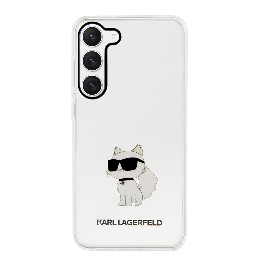 Hülle für Samsung Galaxy S23+ S916, Karl Lagerfeld, Ikonik Choupette, Transparent