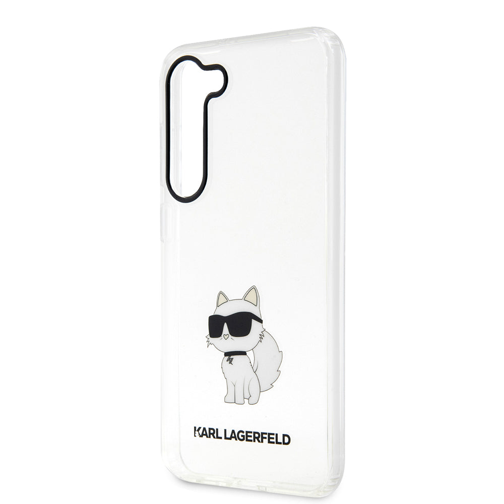 Hülle für Samsung Galaxy S23+ S916, Karl Lagerfeld, Ikonik Choupette, Transparent