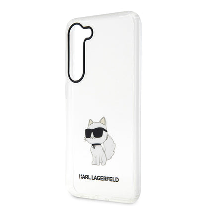 Hülle für Samsung Galaxy S23+ S916, Karl Lagerfeld, Ikonik Choupette, Transparent