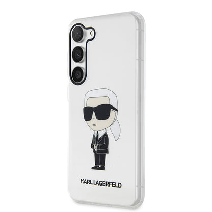 Hülle für Samsung Galaxy S23+ S916, Karl Lagerfeld, Ikonik Karl, Transparent