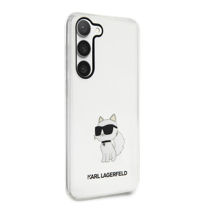 Hülle für Samsung Galaxy S23 S911, Karl Lagerfeld, Ikonik Choupette, Transparent