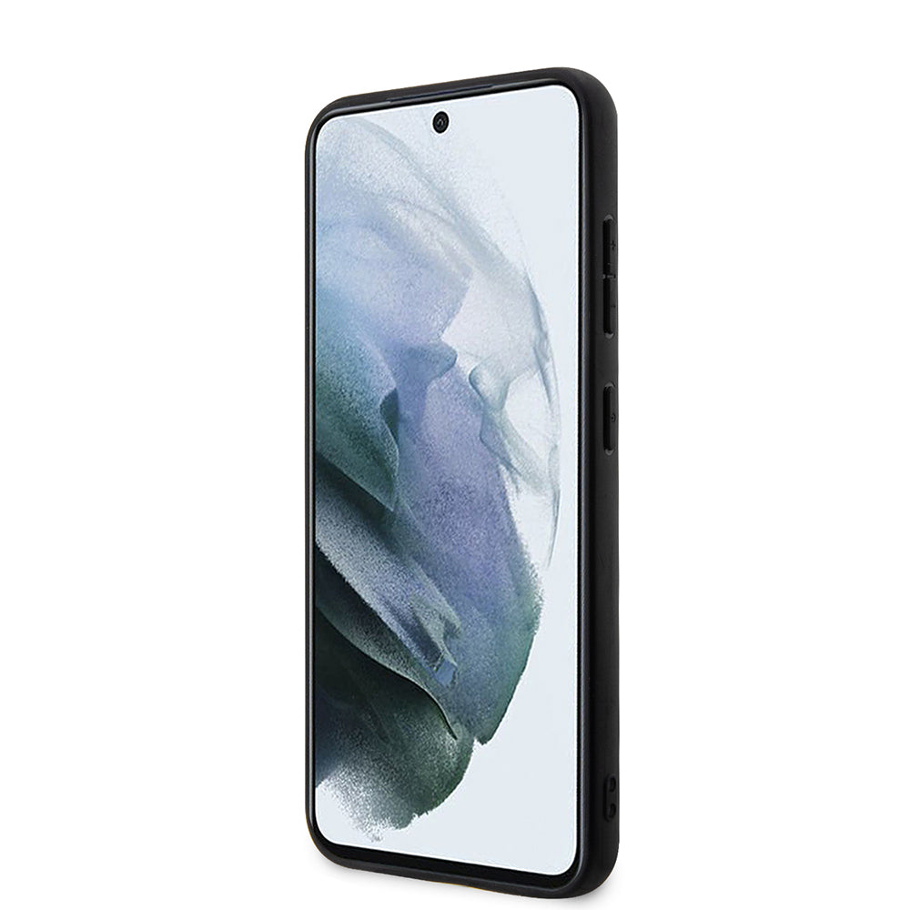 Hülle für Samsung Galaxy S23 S911, Karl Lagerfeld, Saffiano Monogram Metal Logo, Schwarz