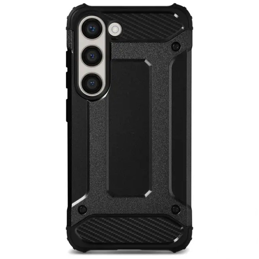 Hülle für Samsung Galaxy S23 S911, Techsuit, Hybrid Armor, Schwarz