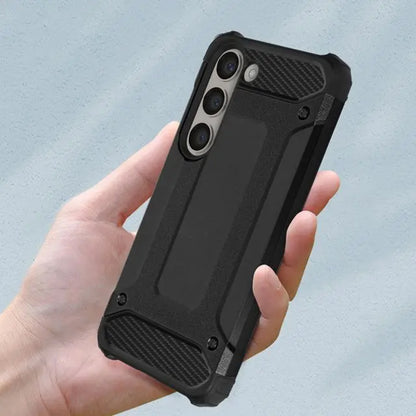 Hülle für Samsung Galaxy S23 S911, Techsuit, Hybrid Armor, Schwarz