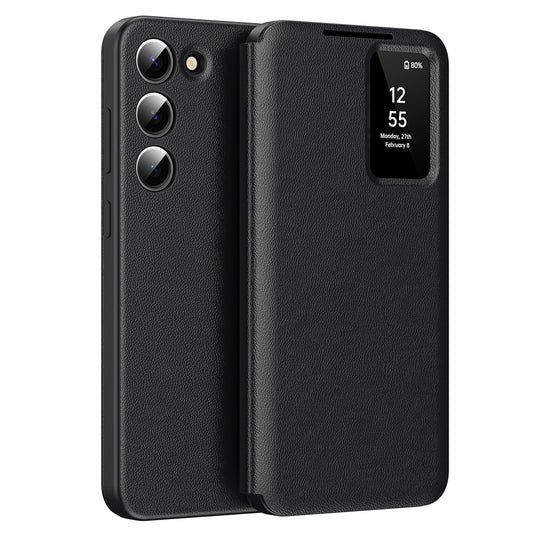 Hülle für Samsung Galaxy S23 S911, Techsuit, SmartView, Schwarz