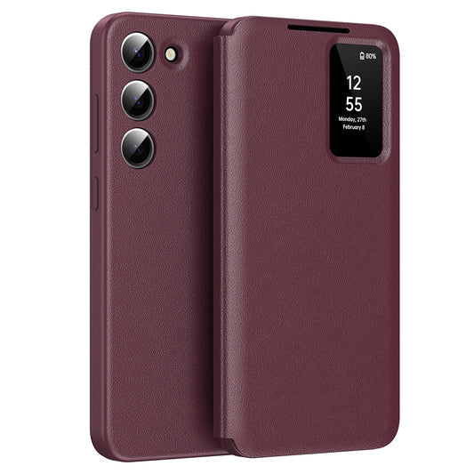 Hülle für Samsung Galaxy S23 S911, Techsuit, SmartView, Rot
