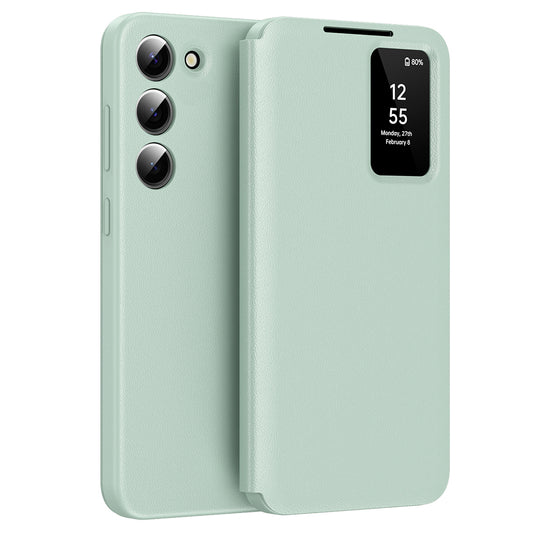 Hülle für Samsung Galaxy S23 S911, Techsuit, SmartView, Grün