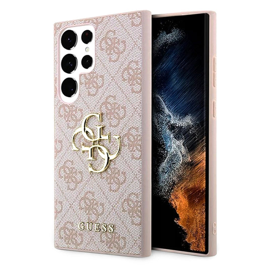 Hülle für Samsung Galaxy S23 Ultra S918, Guess, 4G Big Logo, Rosa