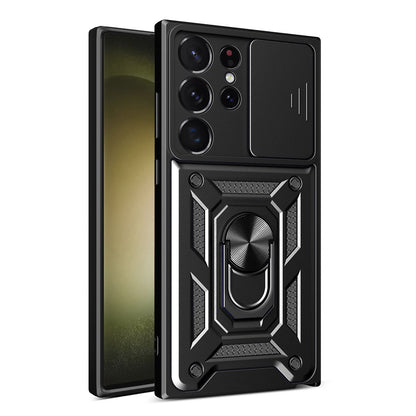 Hülle für Samsung Galaxy S23 Ultra S918, Techsuit, CamShield, Schwarz
