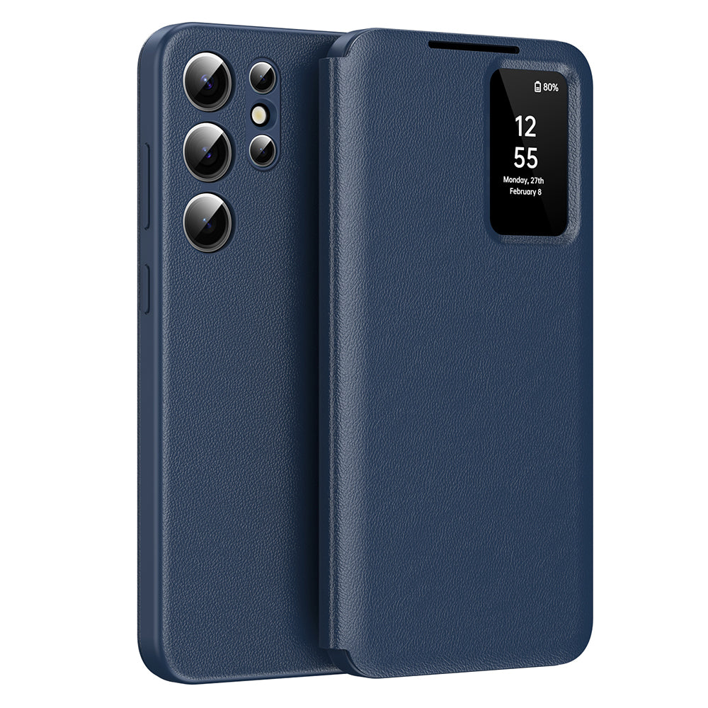 Hülle für Samsung Galaxy S23 Ultra S918, Techsuit, SmartView, Blau