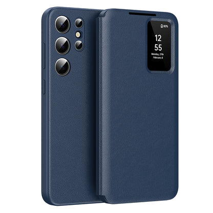 Hülle für Samsung Galaxy S23 Ultra S918, Techsuit, SmartView, Blau