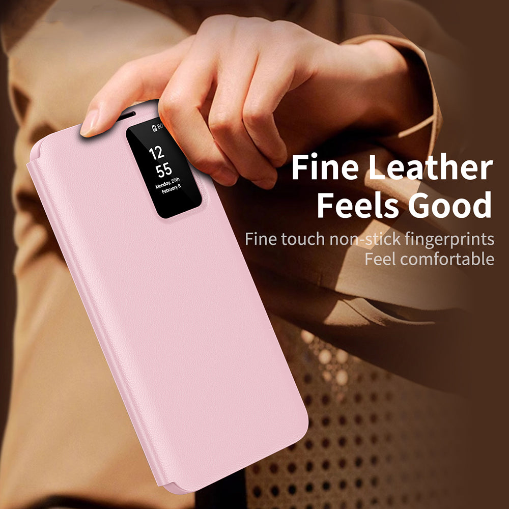 Hülle für Samsung Galaxy S23 Ultra S918, Techsuit, SmartView, Rosa