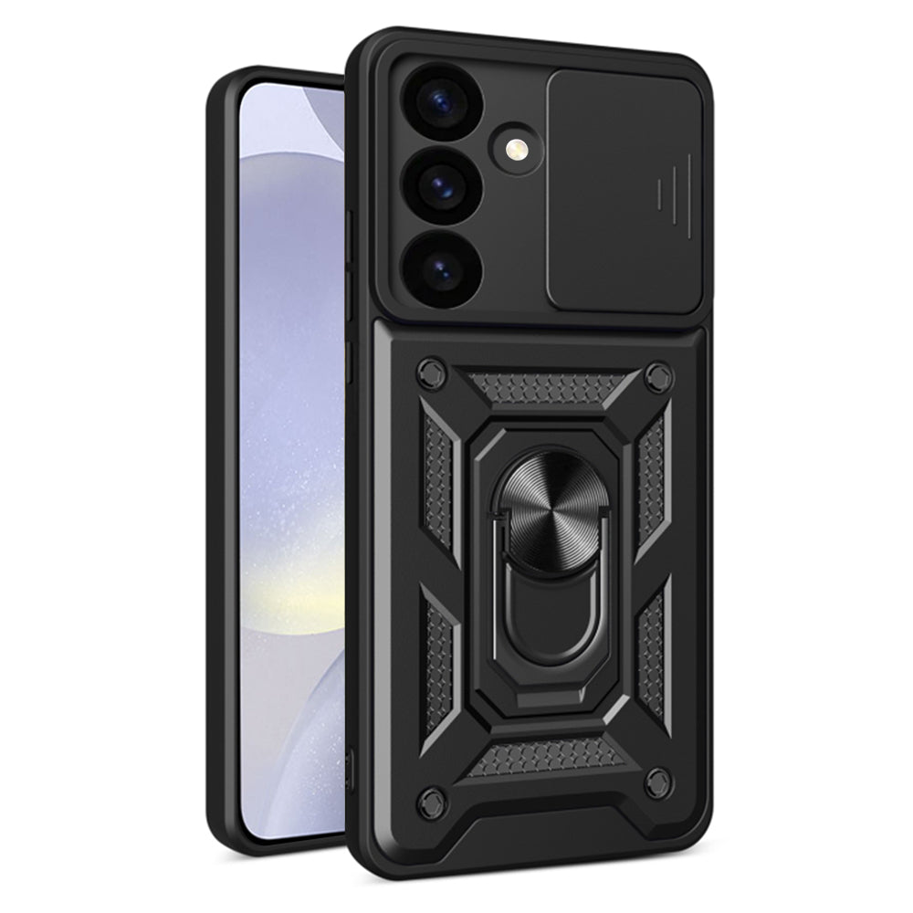 Hülle für Samsung Galaxy S24 FE S721, Techsuit, CamShield, Schwarz