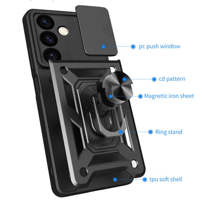 Hülle für Samsung Galaxy S24 FE S721, Techsuit, CamShield, Schwarz