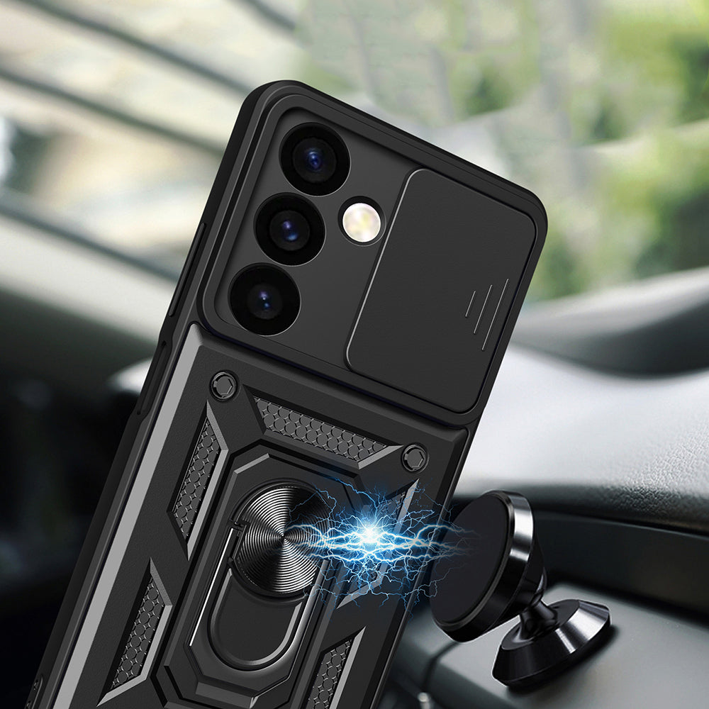 Hülle für Samsung Galaxy S24 FE S721, Techsuit, CamShield, Schwarz