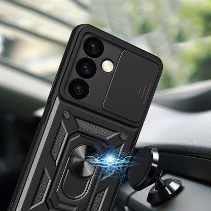 Hülle für Samsung Galaxy S24 FE S721, Techsuit, CamShield, Schwarz