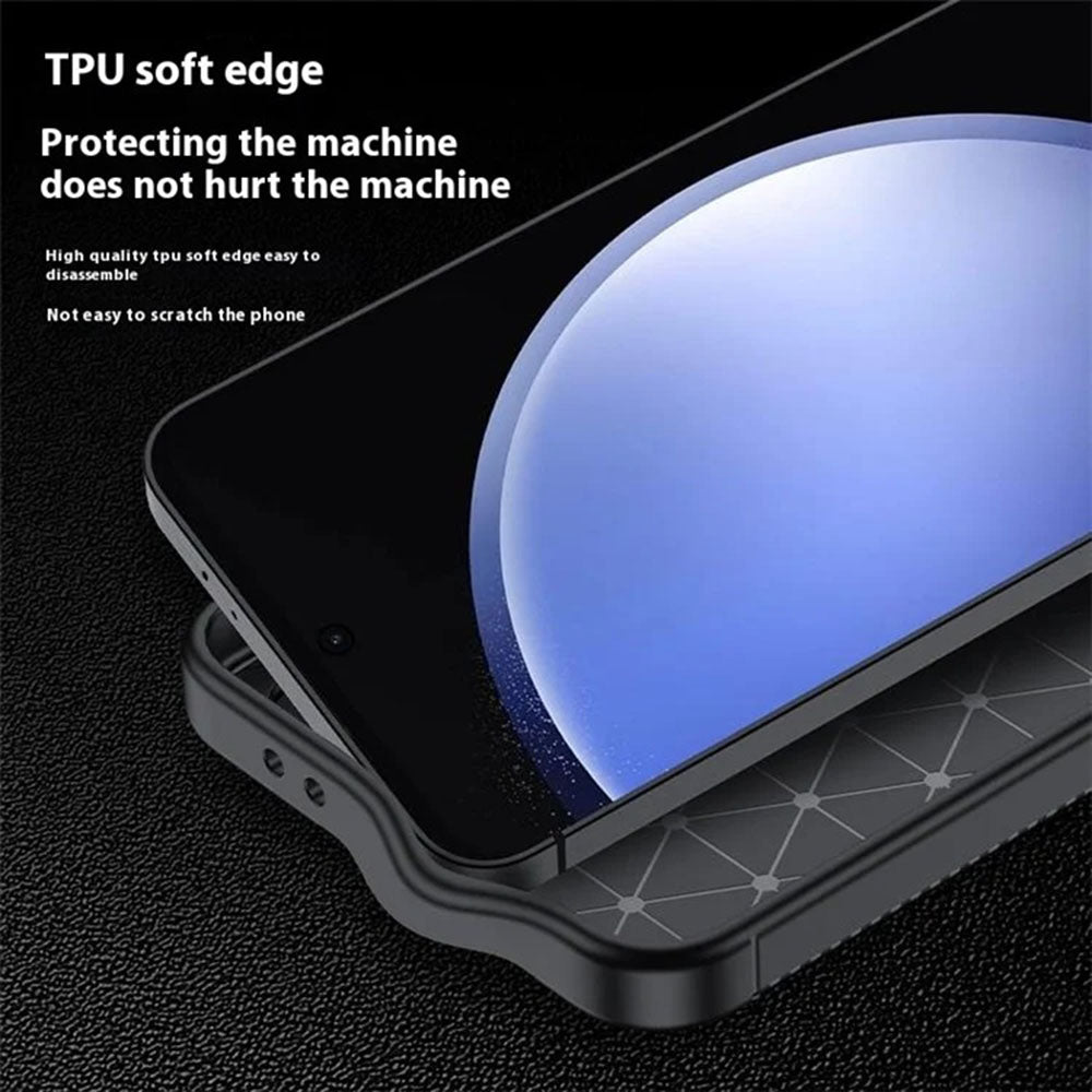 Hülle für Samsung Galaxy S24 FE S721, Techsuit, CarbonFiber, Schwarz