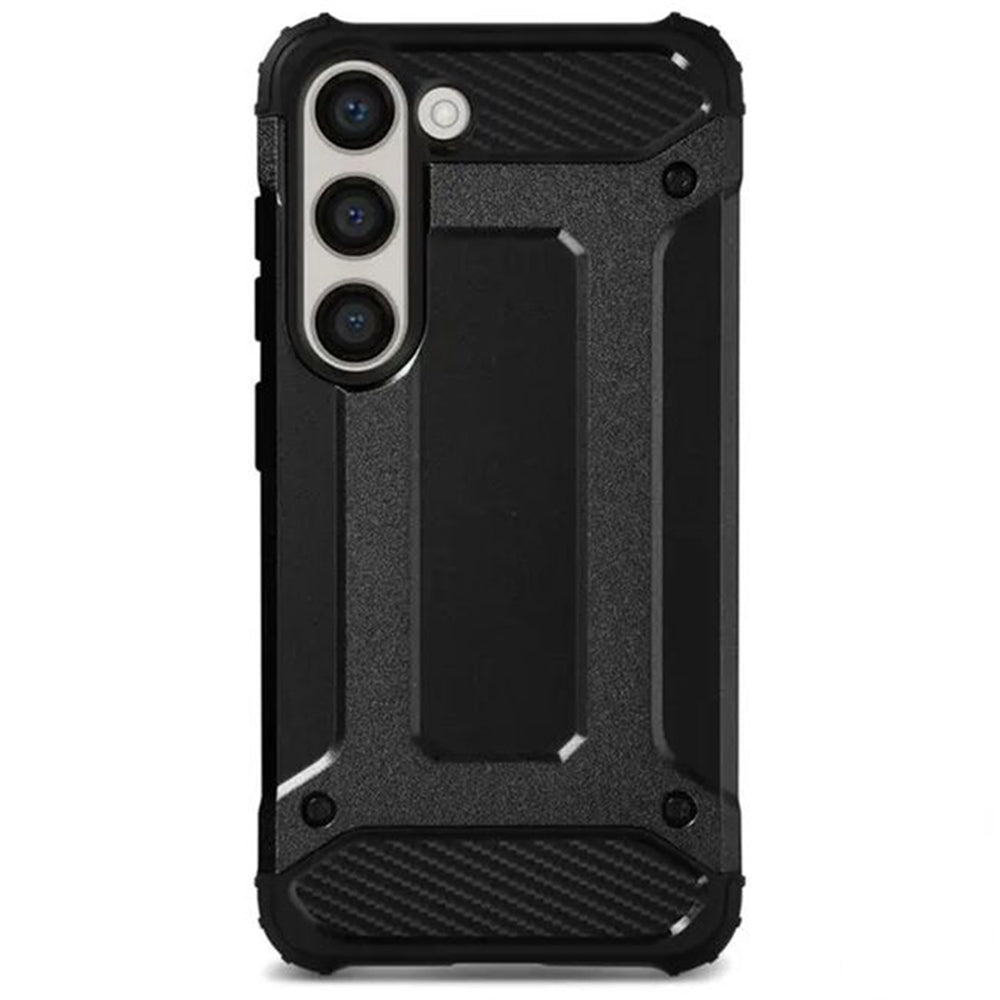 Hülle für Samsung Galaxy S24 FE S721, Techsuit, Hybrid Armor, Schwarz