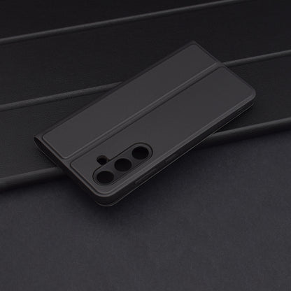 Hülle für Samsung Galaxy S24 FE S721, Techsuit, Magskin Book, Schwarz