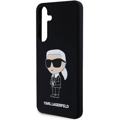 Hülle für Samsung Galaxy S24+ S926, Karl Lagerfeld, Silicone Ikonik NFT, Schwarz