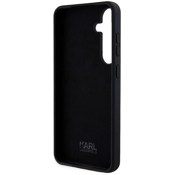Hülle für Samsung Galaxy S24+ S926, Karl Lagerfeld, Silicone Ikonik NFT, Schwarz