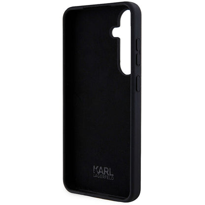 Hülle für Samsung Galaxy S24+ S926, Karl Lagerfeld, Silicone Ikonik NFT, Schwarz