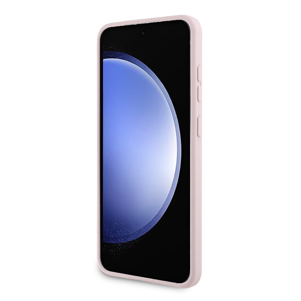 Hülle für Samsung Galaxy S24+ S926, Karl Lagerfeld, Silicone Choupette Metal, Rosa