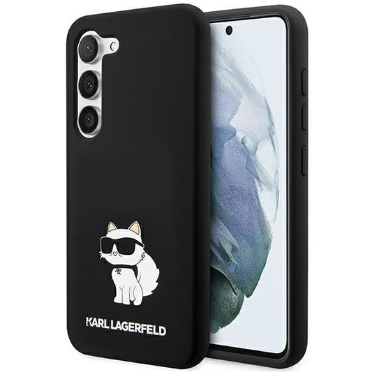 Hülle für Samsung Galaxy S24+ S926, Karl Lagerfeld, Silicone Choupette, Schwarz