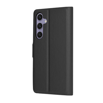 Hülle für Samsung Galaxy S24+ S926, Techsuit, Leder-Folio, Schwarz