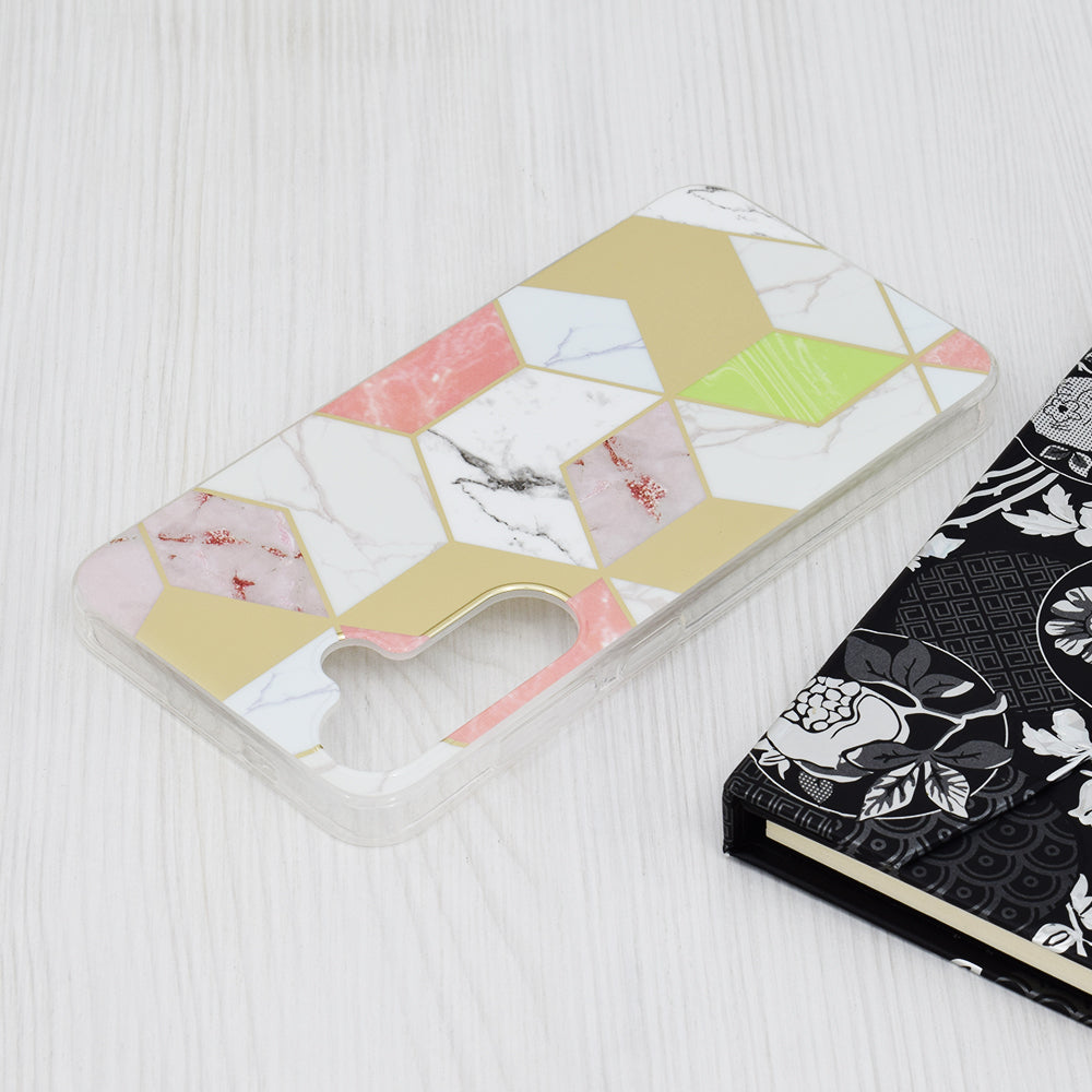 Hülle für Samsung Galaxy S24+ S926, Techsuit, Marble, Lila