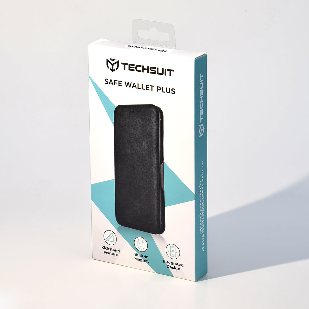 Hülle für Samsung Galaxy S24+ S926, Techsuit, Safe Wallet Plus, Schwarz