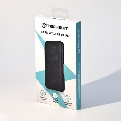 Hülle für Samsung Galaxy S24+ S926, Techsuit, Safe Wallet Plus, Schwarz