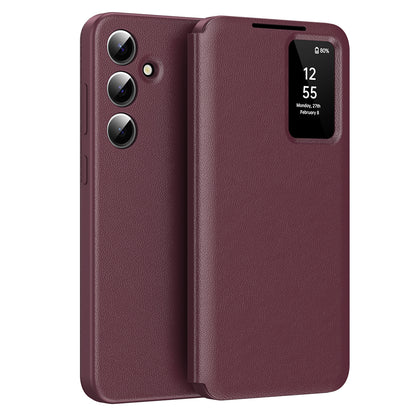Hülle für Samsung Galaxy S24+ S926, Techsuit, SmartView, Rot