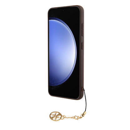 Hülle für Samsung Galaxy S24 S921, Guess, 4G Charm, Braun