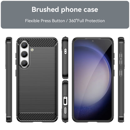 Hülle für Samsung Galaxy S24 S921, Techsuit, Carbon, Schwarz