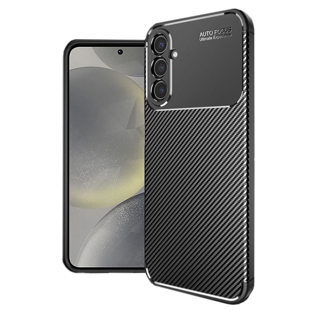 Hülle für Samsung Galaxy S24 S921, Techsuit, CarbonFiber, Schwarz