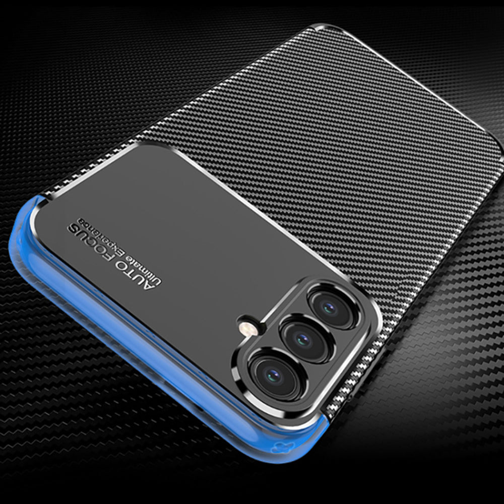Hülle für Samsung Galaxy S24 S921, Techsuit, CarbonFiber, Schwarz