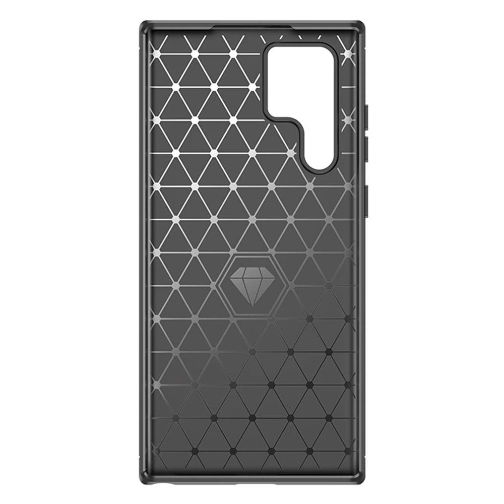 Hülle für Samsung Galaxy S24 Ultra S928, Techsuit, Carbon, Schwarz
