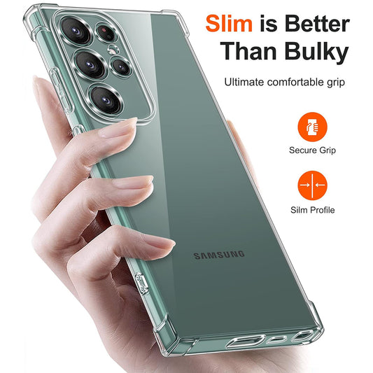 Hülle für Samsung Galaxy S24 Ultra S928, Techsuit, stoßfest klar, transparent