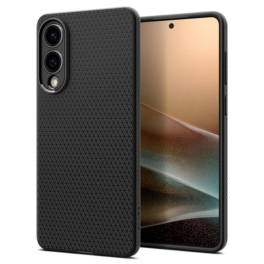 Hülle für Samsung Galaxy S25 Edge S937, Spigen, Liquid Air, Mattschwarz ACS09420