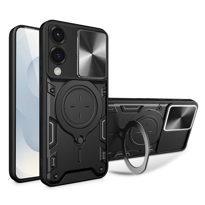 Hülle für Samsung Galaxy S25 Edge S937, Techsuit, CamGuard Pro, Schwarz