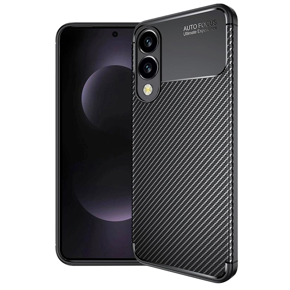 Hülle für Samsung Galaxy S25 Edge S937, Techsuit, CarbonFiber, Schwarz