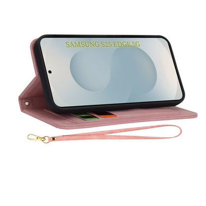 Hülle für Samsung Galaxy S25 Edge S937, Techsuit, FlipCraft, Rosa