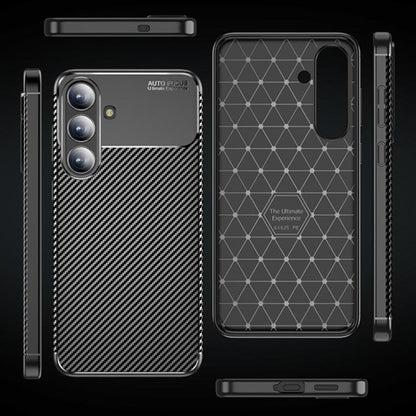 Hülle für Samsung Galaxy S25 FE, Techsuit, CarbonFiber, Schwarz