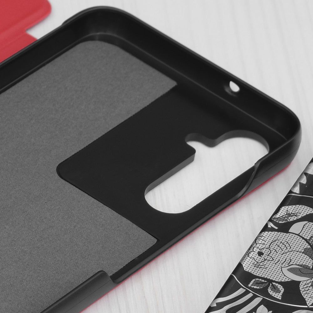 Hülle für Samsung Galaxy S25 FE, Techsuit, eFold, Rot