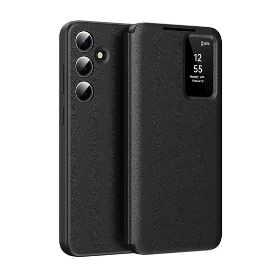 Hülle für Samsung Galaxy S25 FE, Techsuit, SmartView, Schwarz